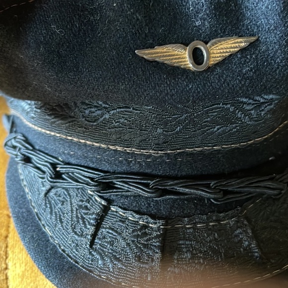 Fisherman Hat, Vintage Greek Cap, Merchant Fleet Sailor Hat, Wool Hat 1970s - Picture 4 of 8